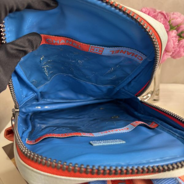 Chanel Sportline撞色雙肩包 