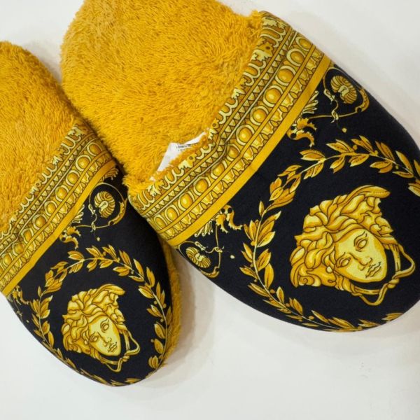 Versace 毛巾棉奢華居家拖鞋 