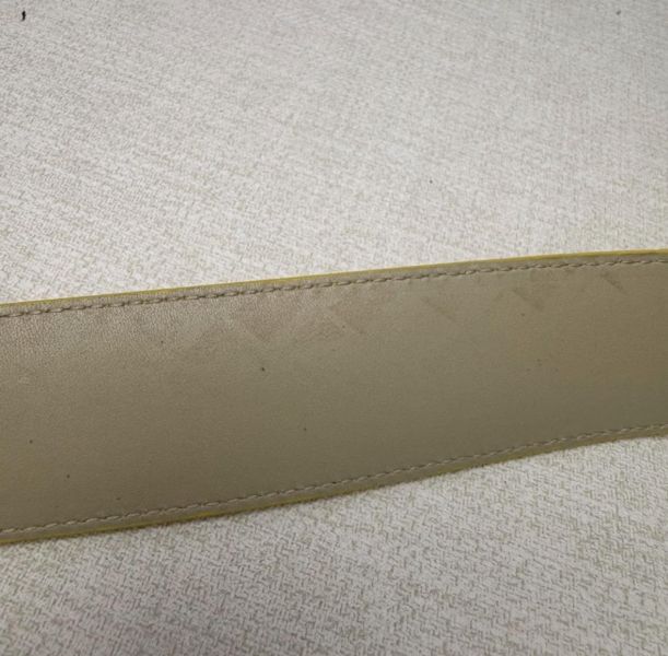 Bottega Venetia 黃 編織銀頭 皮帶 腰帶 