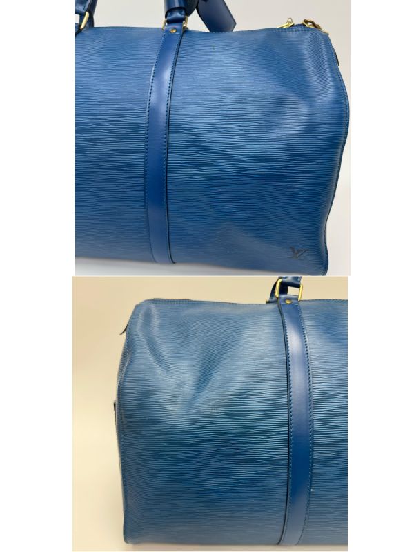 Louis Vuitton Keepall 50藍色旅行袋 