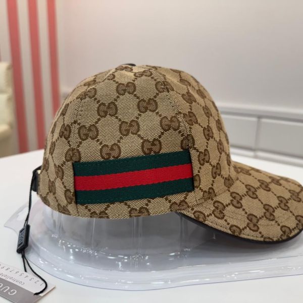 Gucci 帆布雪莉線棒球帽 
