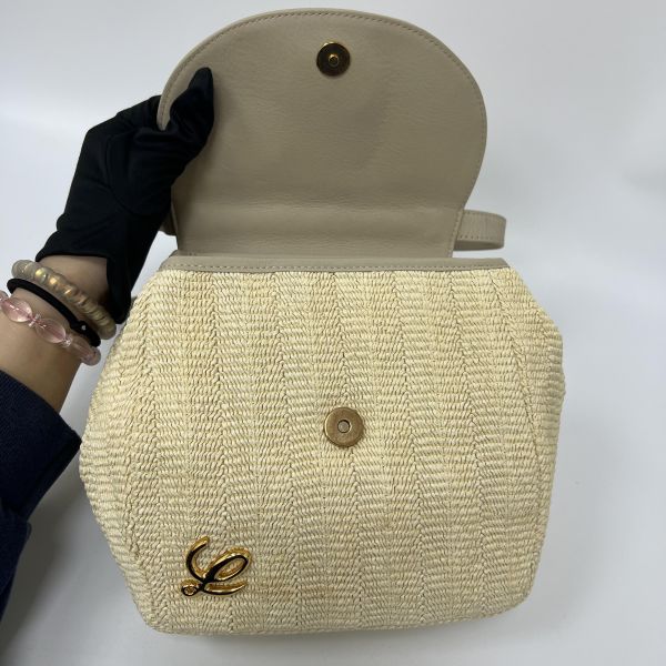 Loewe 編織拼色斜背包 