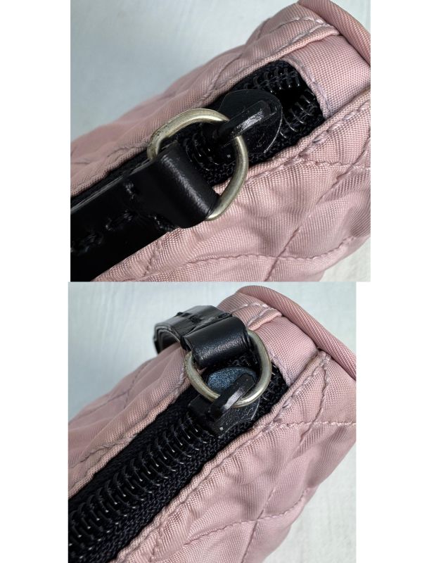 PRADA Tessuto 菱格紋尼龍化妝包手拿包* 