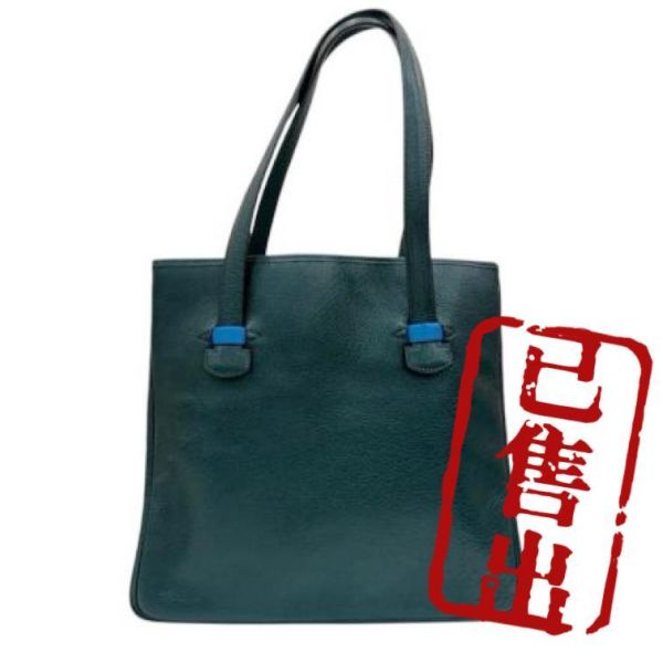 Hermès 墨綠山羊皮肩背包 