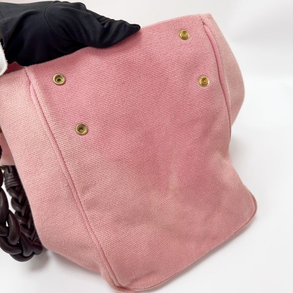 Bottega Veneta 粉紅色帆布托特包 
