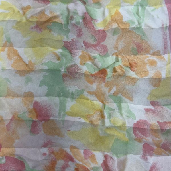 Yves Saint Laurent 聖羅蘭 水彩暈染印花絲巾 