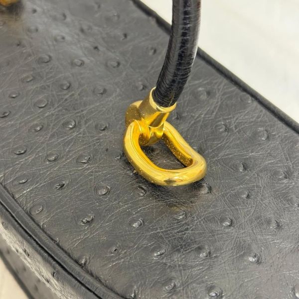 BALLY 鴕鳥皮手提化妝包 