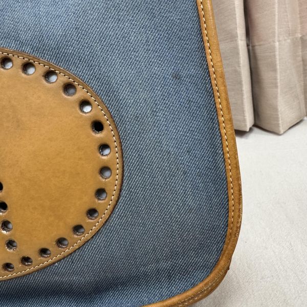 Hermès  Evelyne牛仔帆布包 