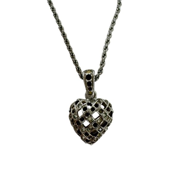 Swarovski 愛心水鑽銀色項鍊 