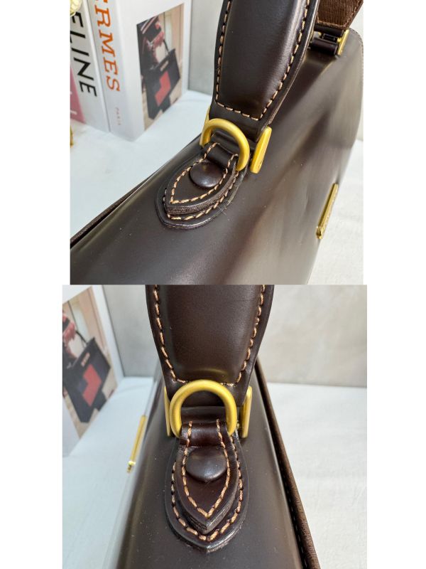 Burberry 復古拼接皮革手提包* 