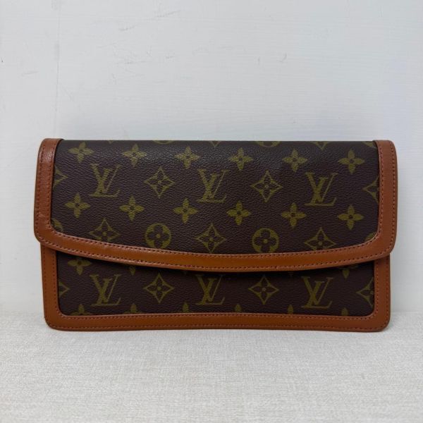 Louis Vuitton 老花紅皮手拿包 
