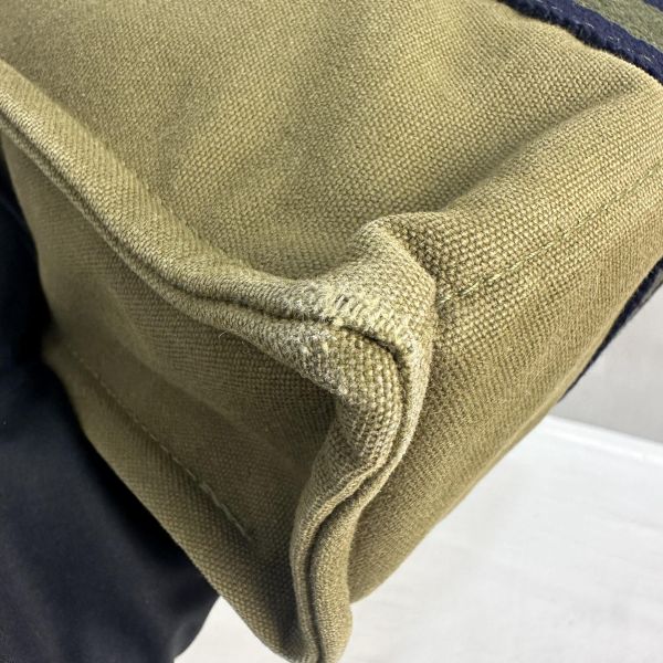 Hermès 中古綠色小號帆布手袋 