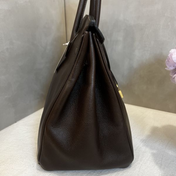 Hermès Birkin 柏金包 35 深巧克力色 