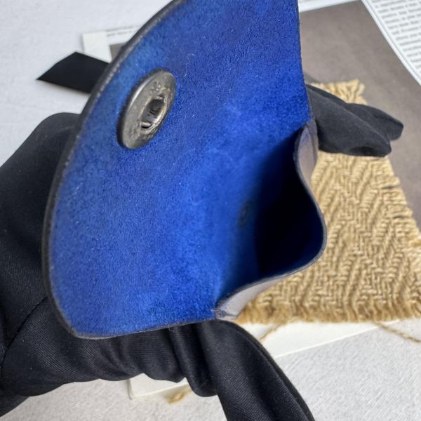 Hermès 迷你藍零錢包 