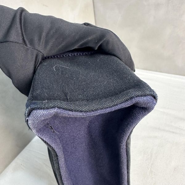 Hermès 中古紫拼黑小號帆布手袋 