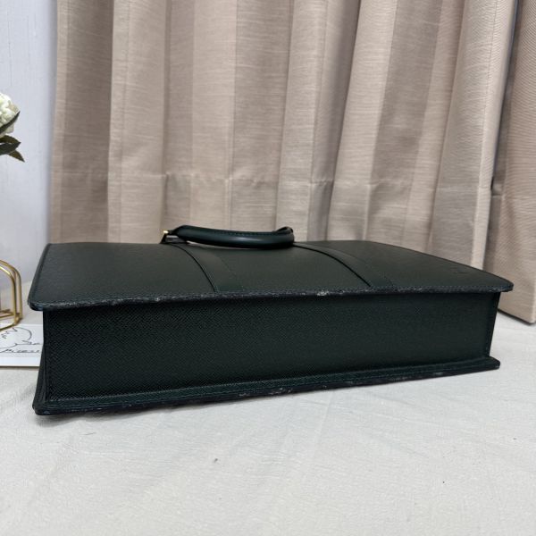 LV 綠色全皮公文包 