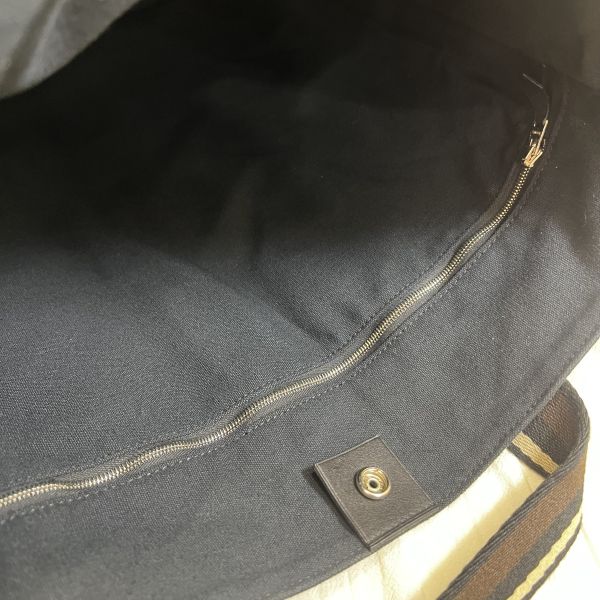 Hermès 愛馬仕 帆布拼皮購物包 