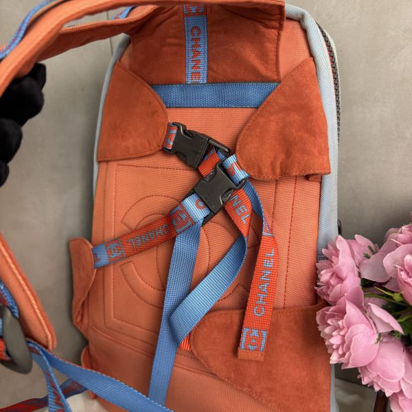 Chanel Sportline撞色雙肩包 
