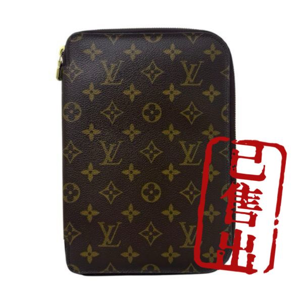 Louis Vuitton GM Zip Organizer 老花拉鍊手拿文件夾 