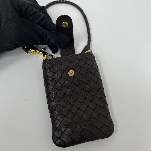 BOTTEGA VENETA 編織小羊皮手機包 