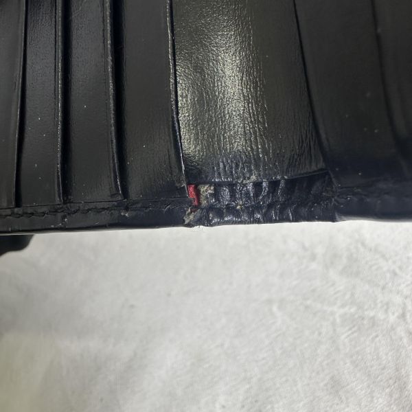 GUCCI 中古 黑色金扣G LOGO 短夾 