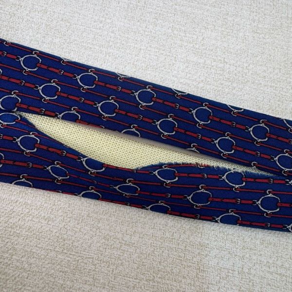 CELINE 藍 領帶 領結 絲綢（中古） 