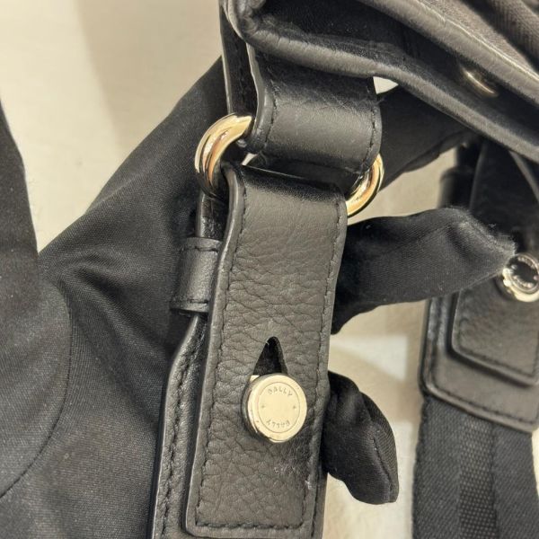 BALLY 黑色帆布背包 