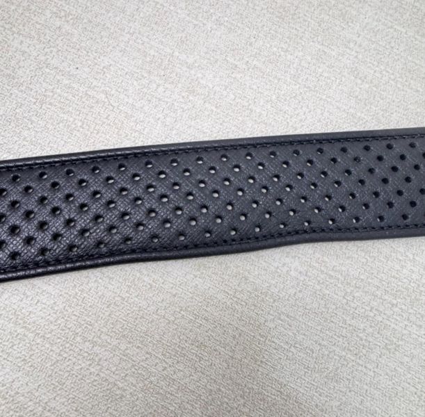 Prada 銀頭 洞洞皮革 皮帶 腰帶 