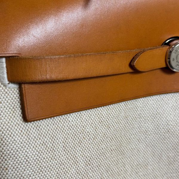 Hermès 帆布焦糖雙肩包 