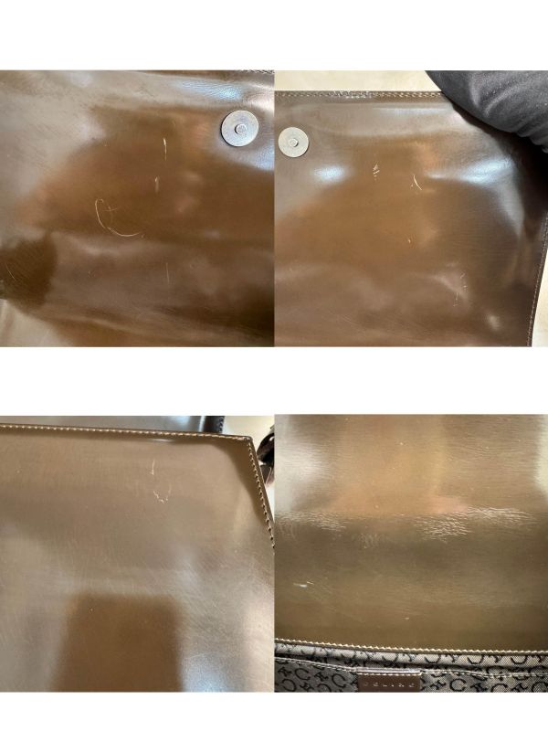 Celine 賽琳 皮草漆皮肩背包 