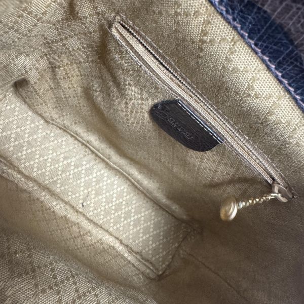 Gucci鴕鳥皮竹節雙肩包 