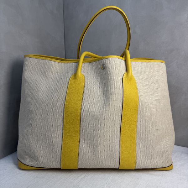 Hermès Garden Party 花園系列 鵝黃色托特包 