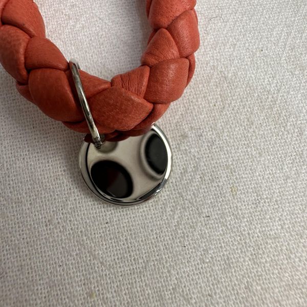 BV 中古橘色小編織鑰匙圈吊飾 