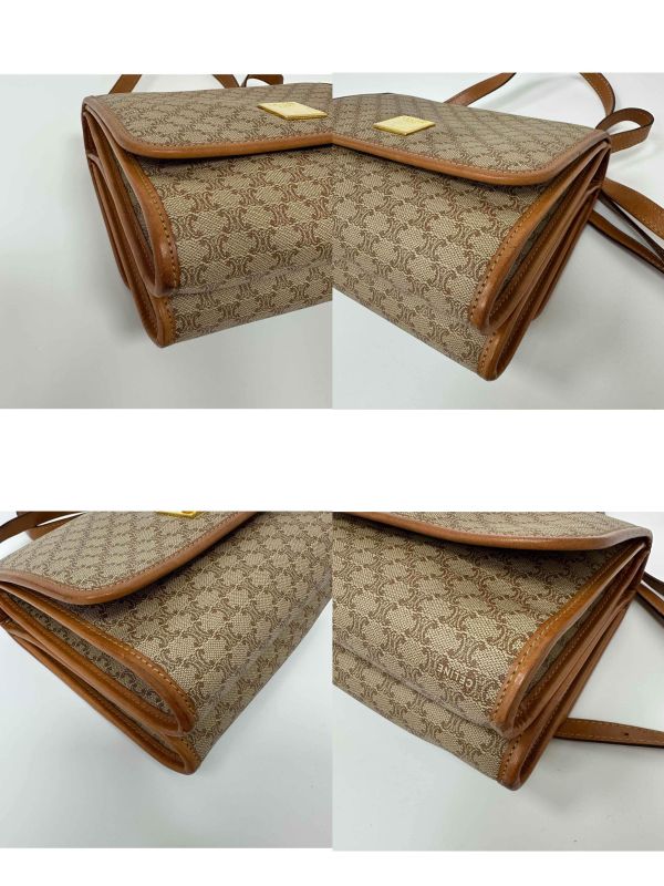 Celine 賽琳 老花帆布郵差包 