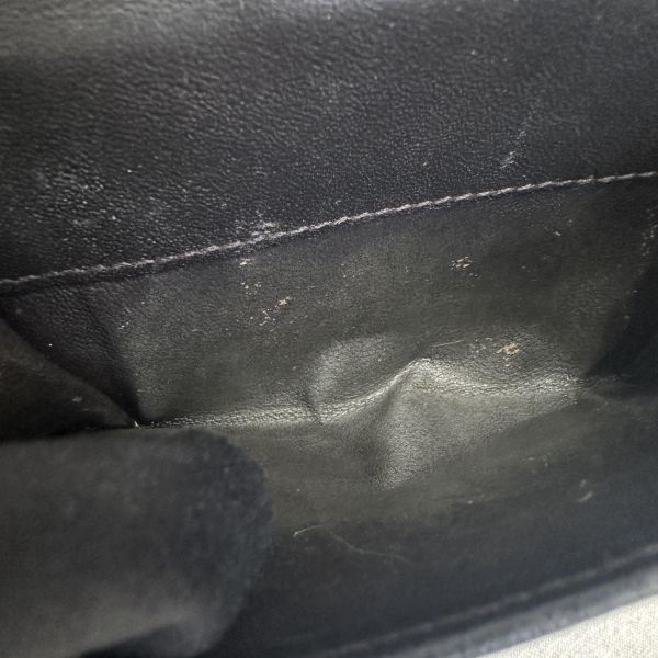 Gucci 中古 咖啡老花拼接皮革短夾 