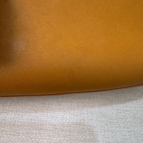 Louis Vuitton 黃色丹寧拼焦糖皮革斜背包 