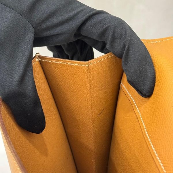 Hermès 金棕色手拿包 