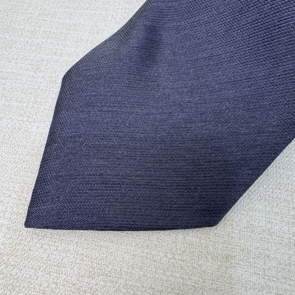 Armani 藍素面 領帶 領結 絲綢（中古） 