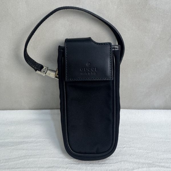 Gucci 黑色尼龍多功能鑰匙包 