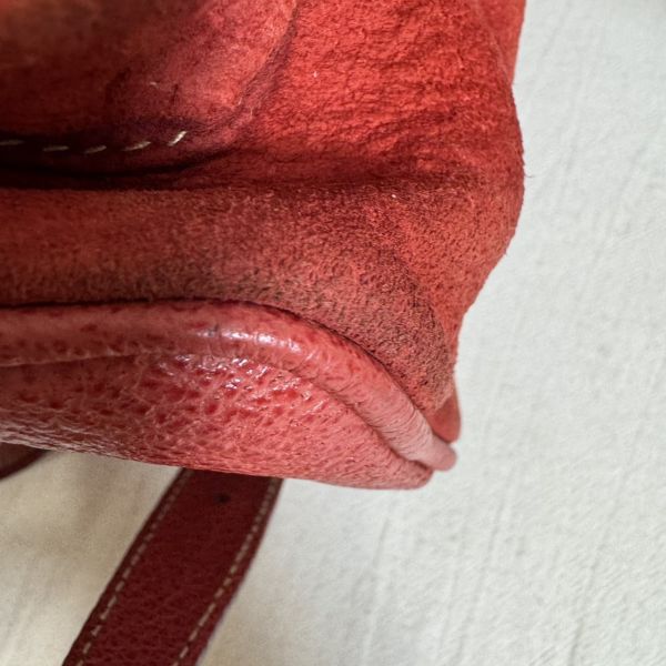 Gucci 竹子大絨面紅後背包 