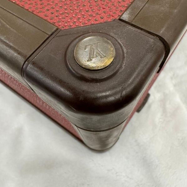 Louis Vuitton 硬箱 紅皮革旅行箱 