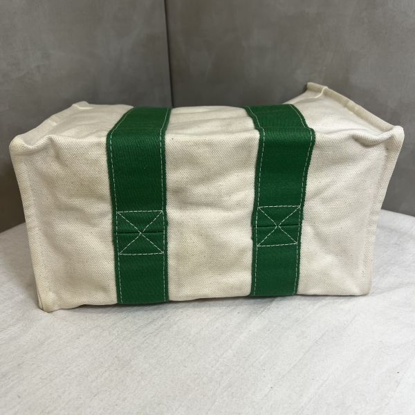 Hermès 帆布青蘋果綠手提包 