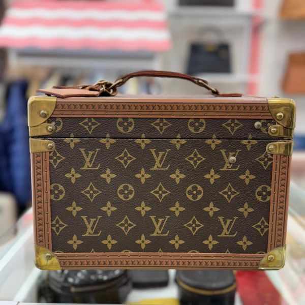 Louis Vuitton 古董老花硬殼手提化妝箱 