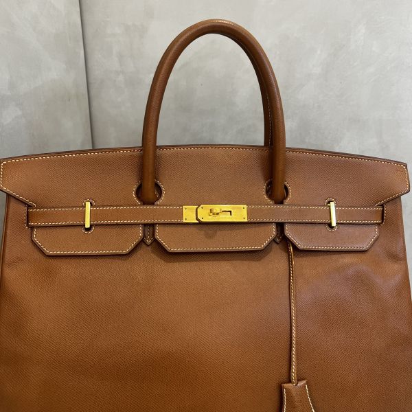 Hermès Birkin 鉑金包 40 金棕金釦 Epsom 