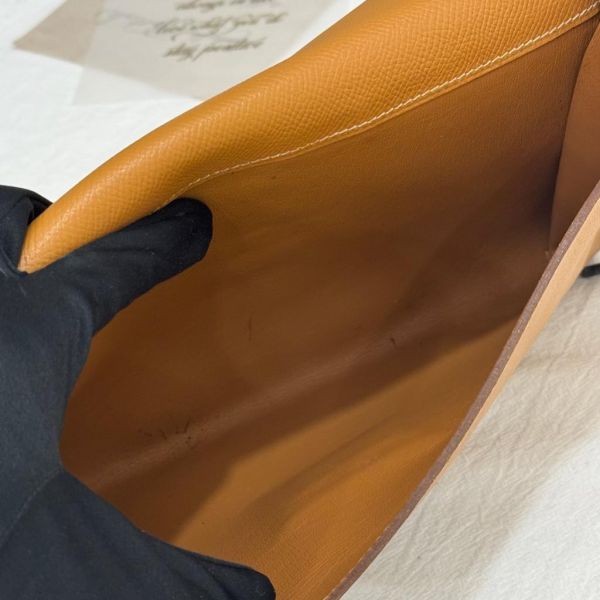 Hermès 金棕色手拿包 