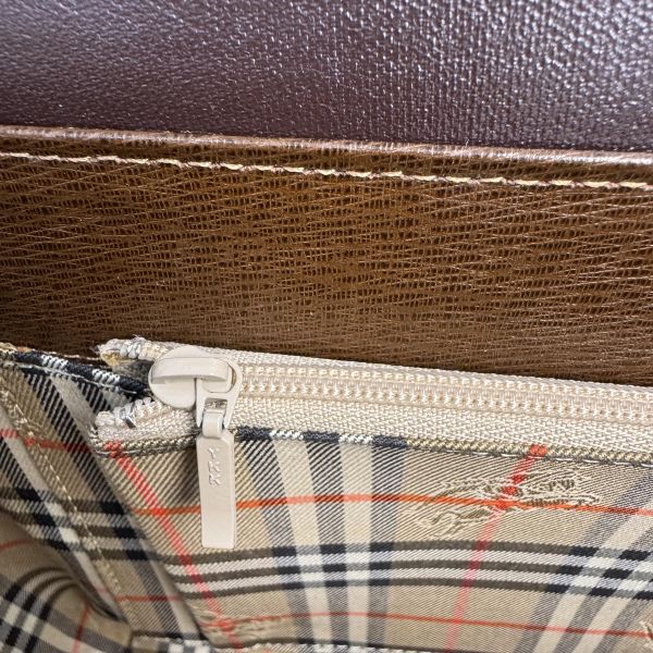 Burberry 復古拼接皮革手提包* 