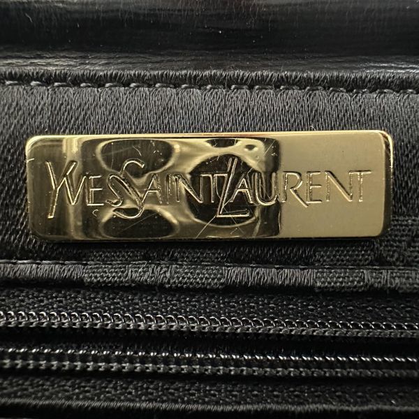 YSL 聖羅蘭 黑色皮革托特包 