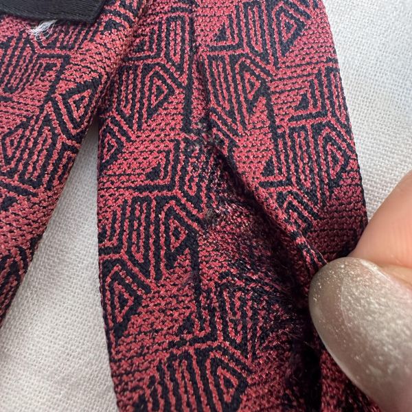 Dior Monsieur紅色 領帶 領結 絲綢（中古） 