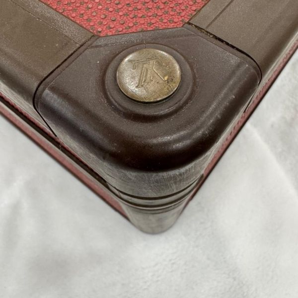 Louis Vuitton 硬箱 紅皮革旅行箱 