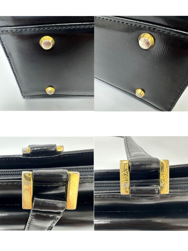 YSL 聖羅蘭 黑色皮革托特包 